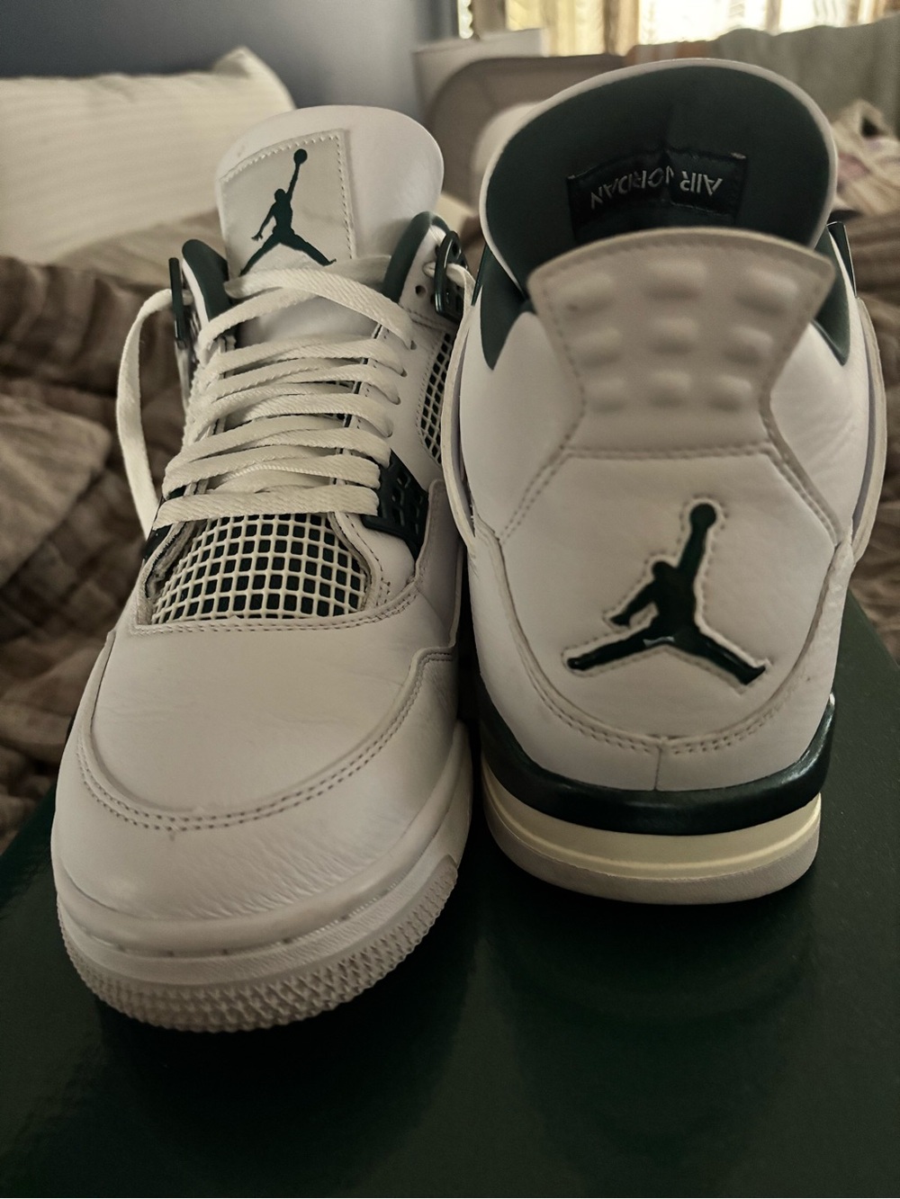 Jordan Air Jordan 4 Retro White & Oxidized Green Box Label